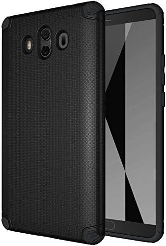 Huawei Mate 10 Case,YABO Carbon Fiber Design Shock Absorption Lightweight Armor PC and Inner Soft TPU Full-body Protective Cover Case for Huawei Mate 10 - Black