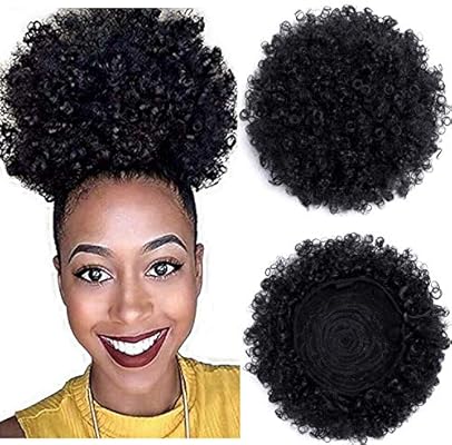 Barrici Synthetic High Puff Afro Ponytail Drawstring Afro Buns