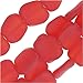 Cultured Sea Glass, Square Nugget Beads 18x17mm, 6 Pieces, Dark Cherry Red