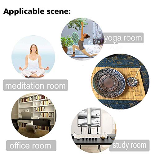 DK177 Incense Stick Holder Brass Lotus Inscent Coil Burner Disc for Resin Granular Powder Ash Catcher Cinnamon Organic Citronella Dish (Rose Gold)