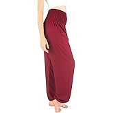Boho Pants 2-Pocket Flowy Harem Pants Women for Yoga Travel Hippie Clothes