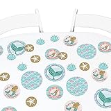 Let's Be Mermaids - Baby Shower or Birthday Party Giant Circle Confetti - Party Decorations - Large Confetti 27 Count