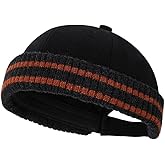 HeiDmai Cuff Short Fisherman Beanie Hat Warm Knit Brimless Hat Retro Docker Cap Adjustable