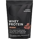 Sports Research Whey Protein Isolate - Sports Nutrition Protein Powder 25g per Serving - 2.27lb Bag Whey Protein - Dutch Chocolate Bulk Protein Powder, 25 Servings