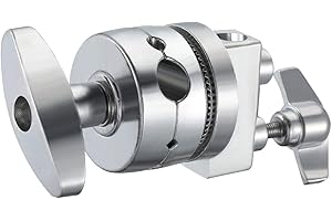 SUPON Aluminum Alloy Multi Functional Heavy Duty 2.5 inch Grip Head Swivel Head Clamp Holder Bracket Adapter with 1/2",1/4",3/8", 5/8" Mount for Light Stand, Extension Boom Arm,Photographic Equipment