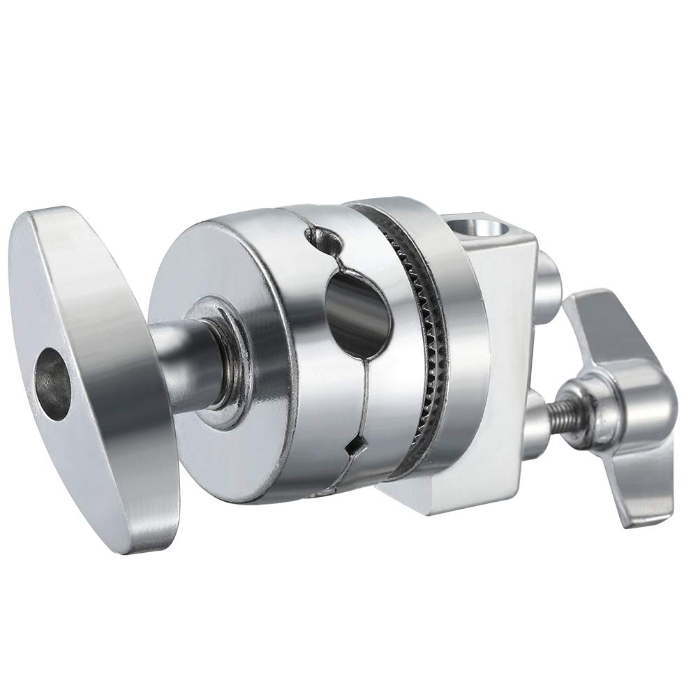 SUPON Aluminum Alloy Multi Functional Heavy Duty 2.5inch Grip Head Swivel Head Clamp Holder Bracket Adapter with 1/2",1/4",3/8", 5/8" Mount for Light Stand