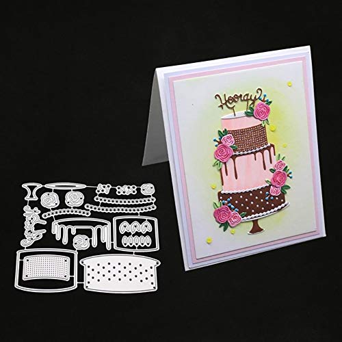 Birthday Cake Metal DIY Cutting Dies Stencil for Scrapbooking Album Stamp Paper Card Making Embossing Crafts Decoration - Thumbnail 2
