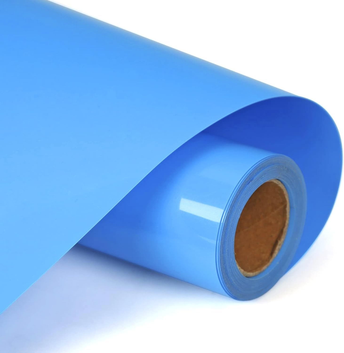 HIKENRI Sky Blue Vinyl Heat Transfer Vinyl Roll 12inx10ft(30.5×305cm) Self Adhesive Vinyl Adhesive Vinyl Sky Blue Iron on Vinyl for Craft Projects,Signs,Scrapbooking,T-Shirt Printing — image 1