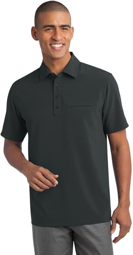 Port Authority Ultra Stretch Pocket Polo, Slate Grey, 4XL at Amazon Menâs Clothing store