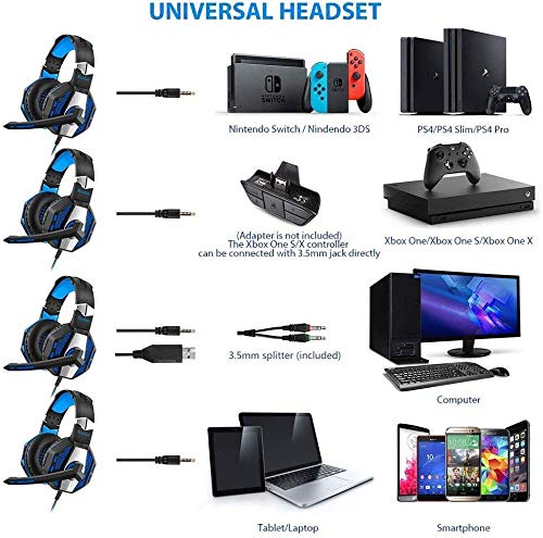 image for Kootop Stereo Gaming Headset for Xbox one,PS4 PC, Noise Cancelling Ove