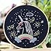 BERYA Learn to Embroidery Kits for Beginners, Pre-Stamped Cross Stitch Kits with Pattern, Hoop, Color Threads, Tools & Instruction for DIY Arts and Crafts