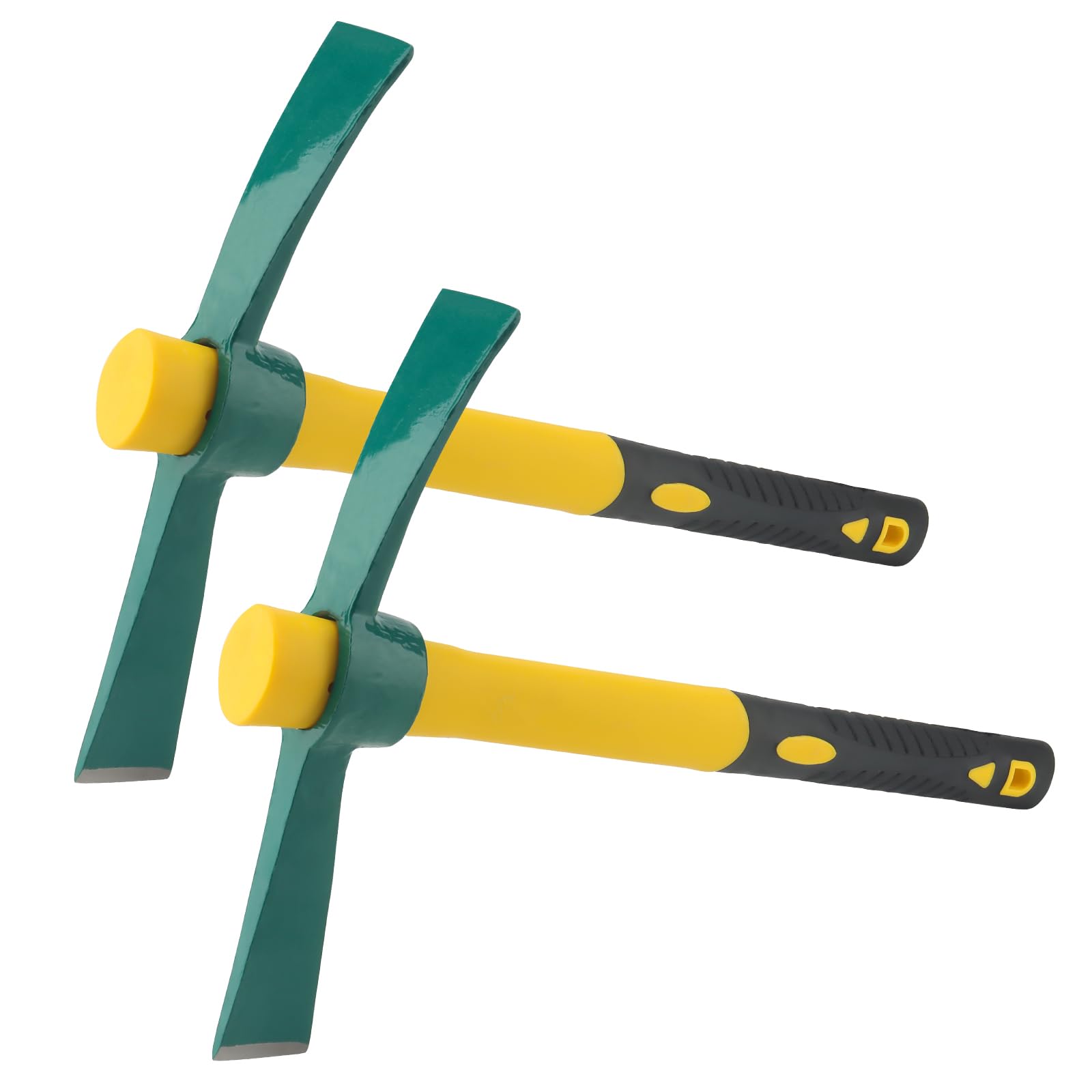 MUKCHAP 2 PCS 15 Inch Cutter Mattock, 38cm Mini Pick Mattock Hoe, Garden Pick Mattock Tool for Gardening, Camping