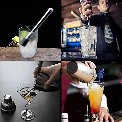 GOLDGE 12 Stück Cocktail Set Cocktail Shaker Cocktail Mixer Geschenk Set Bar Zubehör 750 ML Cocktailshaker Edelstahl für… – Bild 3