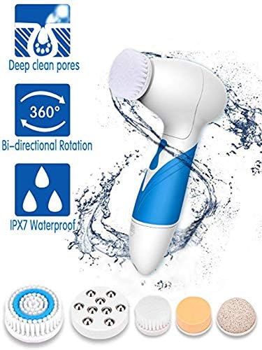 Facial Brush, Waterproof Facial Cleansing Brush Body and Face Scrubber