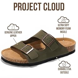 Project Cloud Genuine Leather Flat Sandals Women