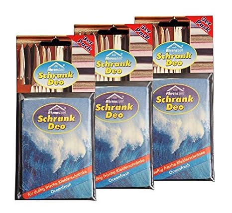 Preisjubel 9 x Schrank-Deo Oceanfresh, Schrankdeo, Schrankduft, Gareroben-Deo, Kleiderschrank-Deo