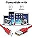 Lightning Cable for iPhone, 3Pack 5ft/1.5M Nylon Braided Charger Cable，Lightning to USB Cable,Charger Cable for iPhone 7/7 Plus/6/6s/6 plus/ 5/5s/5c, iPad, iPod and More Red by BESKIN