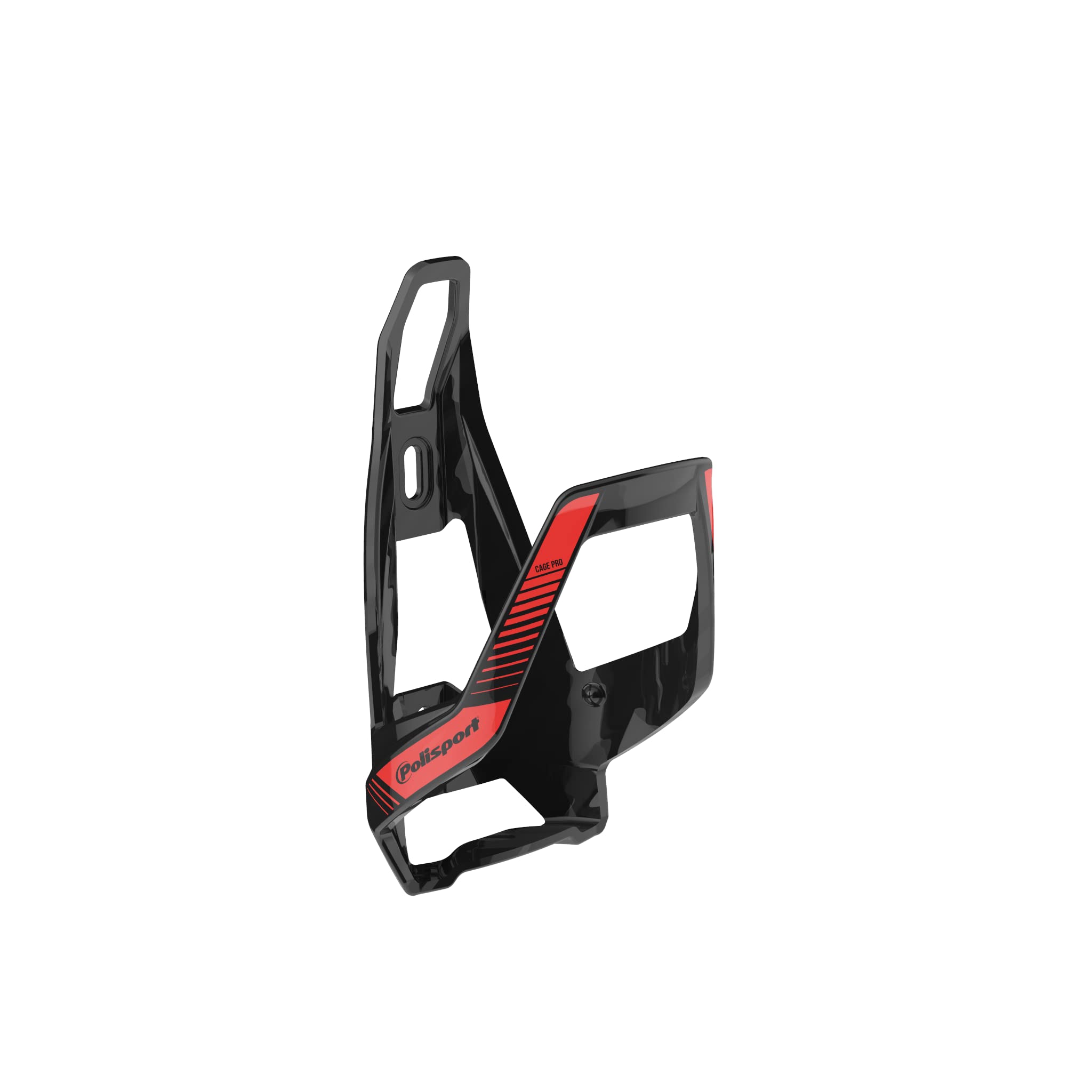 POLISPORT Cage Pro 8645900053 Bottle Holder for MTB Bicycle, Lightweight, Durable and Quick to Assemble in Black/Red