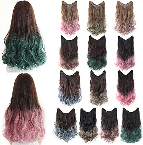 7JHH WIG Hair Extensions Clip In Human Hair Curly Wave Synthetic Wig for Women 13 Colors