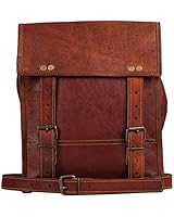 11 Inch Leather Vintage Rustic Crossbody Messenger Courier Satchel Bag Gift Men Women ~ Business Work Briefcase Carry IPad Book ~ Handmade Rugged &amp; Distressed ~ Everyday Office College School
