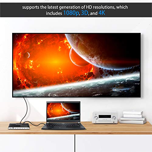 Zettaguard Upgraded 4K 60Hz 4x1 HDMI Switcher 4 port HDMI 2.0 Switch Hub HDMI Splitter with IR Remote Control Support 18Gbps 4K x 2K 3D HDCP 2.2(4 In 1 Out)