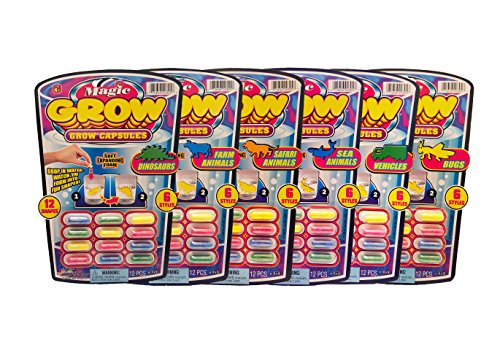 Magic Grow Capsules Party Favor Bundle Pack - 6 Pack - ALL Different!