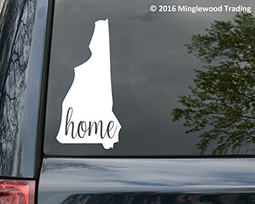 NEW HAMPSHIRE 6" x 3" Vinyl Decal Sticker - State Home NH New England USA United States - 20 COLOR OPTIONS - - BURGUNDY