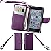 Wisdompro iPhone 5c Case, Premium PU Leather 2-in-1 Protective Flip Folio Wallet Case with Multiple Credit Card Holder/Slots and Wrist Lanyard for Apple iPhone 5c (Purple)