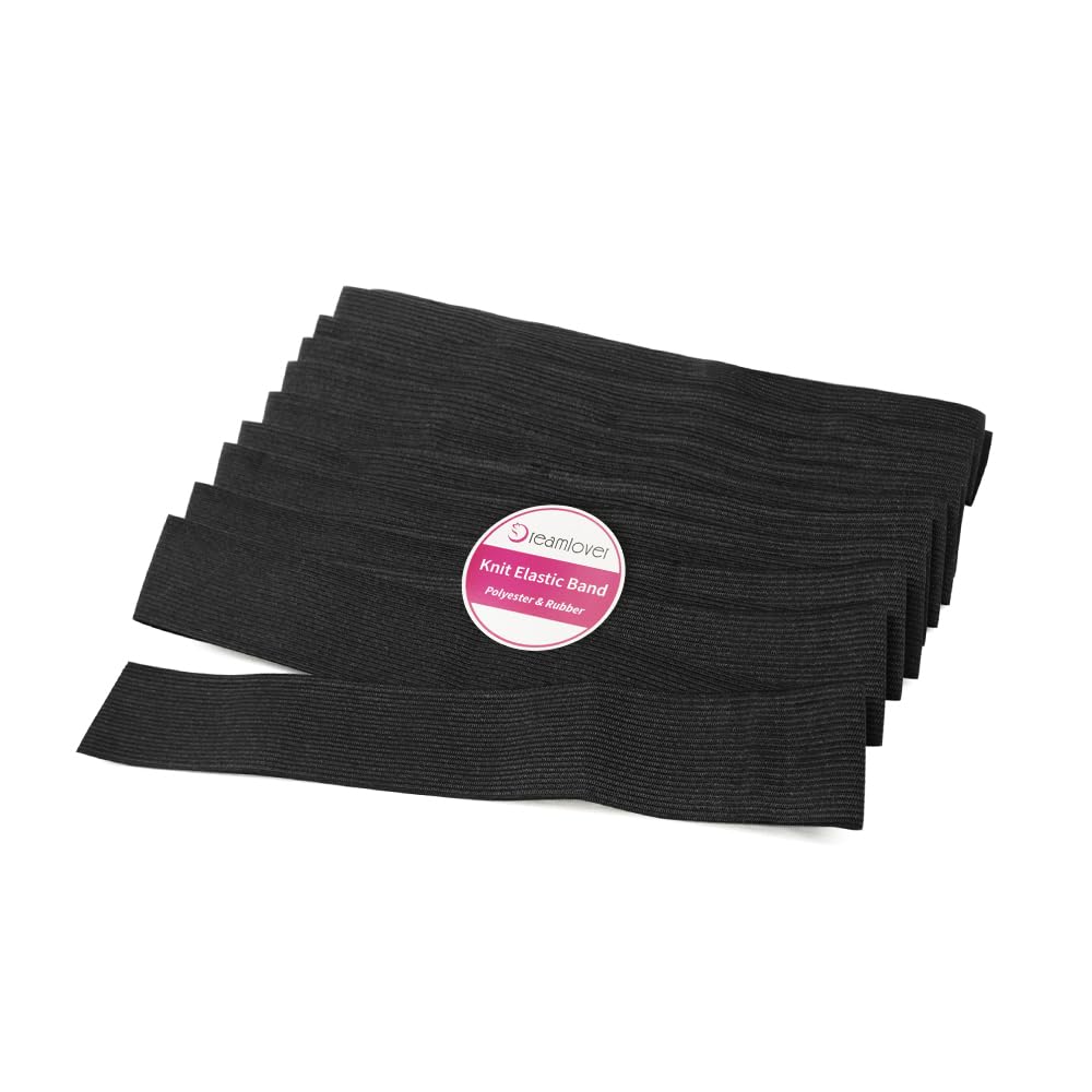 Dreamlover Black Elastic for Sewing, Wide Elastic, 38mm x 5.5m