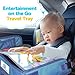 Car Seat Tray with Coloring Activity Set by BO Innovation | Car Seat Tray for Car, Stroller, Plane | Toddler, Baby, Kids Play Tray | Exclusive Coloring Book + Pencils + Stickers Set
