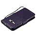 Harryshell J1 2016 Case, Galaxy Amp 2 Case, Galaxy Express 3 Case, (TM) Cave Tree Cat Wallet Flip Leather Case Cover with Card Slot & Wrist Strap for Samsung Galaxy J1 2016 / Amp 2 / Express 3 Purple
