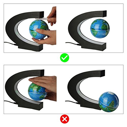 2 Levitation+Educational+Geographic+Globeswith+Decoration