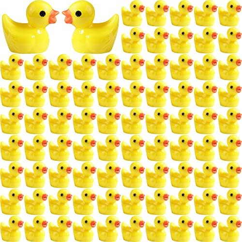 200 Pieces Mini Resin Ducks Mini Rubber Ducks Tiny Rubber Ducks