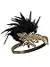 Vijiv Gold Black 20s Headpiece Inspired Leaf 1920s Flapper Headband Great Gatsby