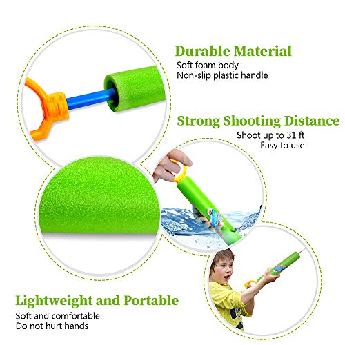 TNELTUEB Best Long Water Gun Set, 4 Pack Super Soaker Foam Water Blaster Gun for Swimming Pool Beach Summer Water Fighting Game Outdoor Toys for Boys Girls Adults