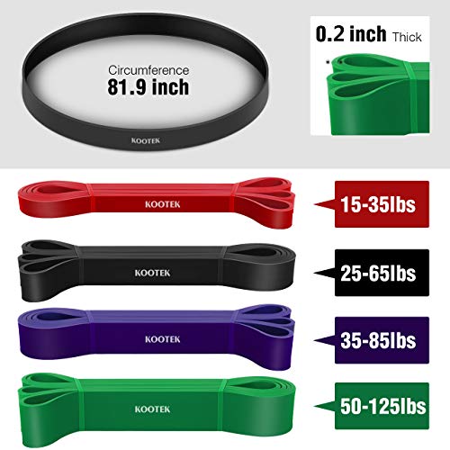 Kootek-11Pcs-Resistance-Bands-Home-Workout-Set-4-Pull-Up-Assist-Bands-with-5-Loop-Exercise-Band-Heavy-Duty-Powerlifting-Strength-Training-Fitness-Equipment-for-Body-Stretching-with-Guide-Book