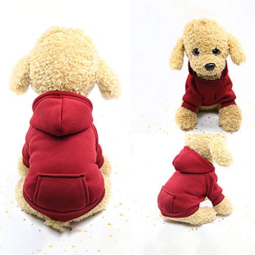 image for HUN Huangou Pet Coat Clothes Apparel Hoodie Costume with Pocket Dog Cl
