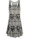 Hibelle Sleeveless Dress, Womens Round Neck Pattern Flowy Knit Basic Razorback Tank Dress For Summer Black L