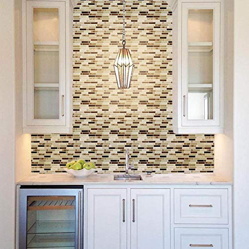 Premium Kitchen Backsplash Peel and Stick Tile,Stick On Backsplash Wall Tiles for Bathroom-Self Adhesive-10.62" x 10" (6 Sheets)