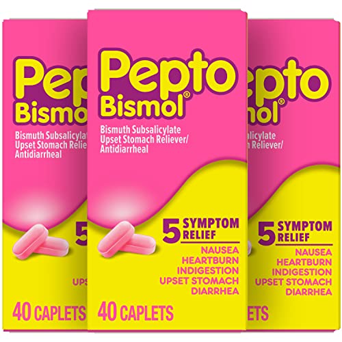 Pepto Bismol Caplets, Upset Stomach Relief, Bismuth Subsalicylate