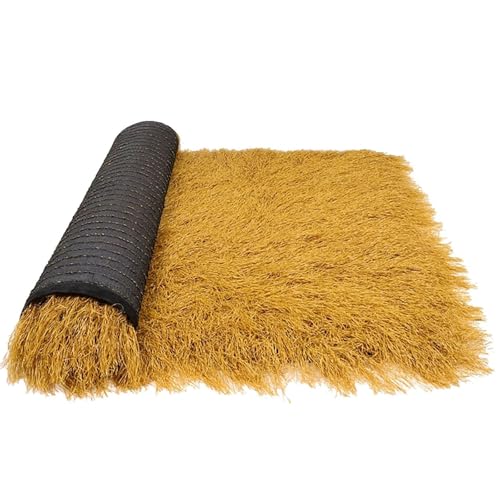 Synthetic Thatch Grass Roof, Commercial Art DIY Craft, Palapa Thatch Roof, Yellow Artificial Mexican Straw Roll, Palapa Thatch Roof (3.28ft*65.6ft(1m*20m))