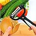 Fruit Peeler 3 in 1 Multifunctional Peeler, 360 Degree Swivel Vegetable Fruit Peeler - Non-slip Comfortable Handle