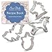 Ann Clark Cookie Cutters 4-Piece Unicorn Cookie Cutter Set with Recipe Booklet, Unicorn, Cute Unicorn, Unicorn Head