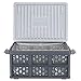 Finether Collapsible Storage Crates Container Basket with Detachable Waterproof Bag, 28 Liter, Grey