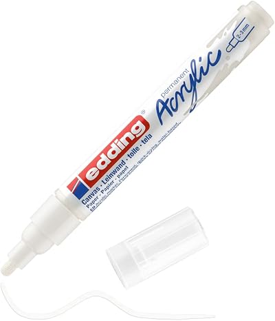 edding 5100 Acrylic Marker Medium White Waterproof 2-3mm Tip