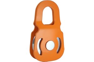 AyA Gear Snatch Block for Winch Recovery, 6 Ton Break Strength, Towing Pulley Blocks 13,000 LBS Capacity, Compact Offroad Accessory for Jeep, Truck, UTV, ATV, Orange