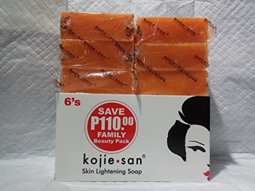 Value Pack of 6 Large Bars Kojie San Skin Lightening Soap 135 Grams Each