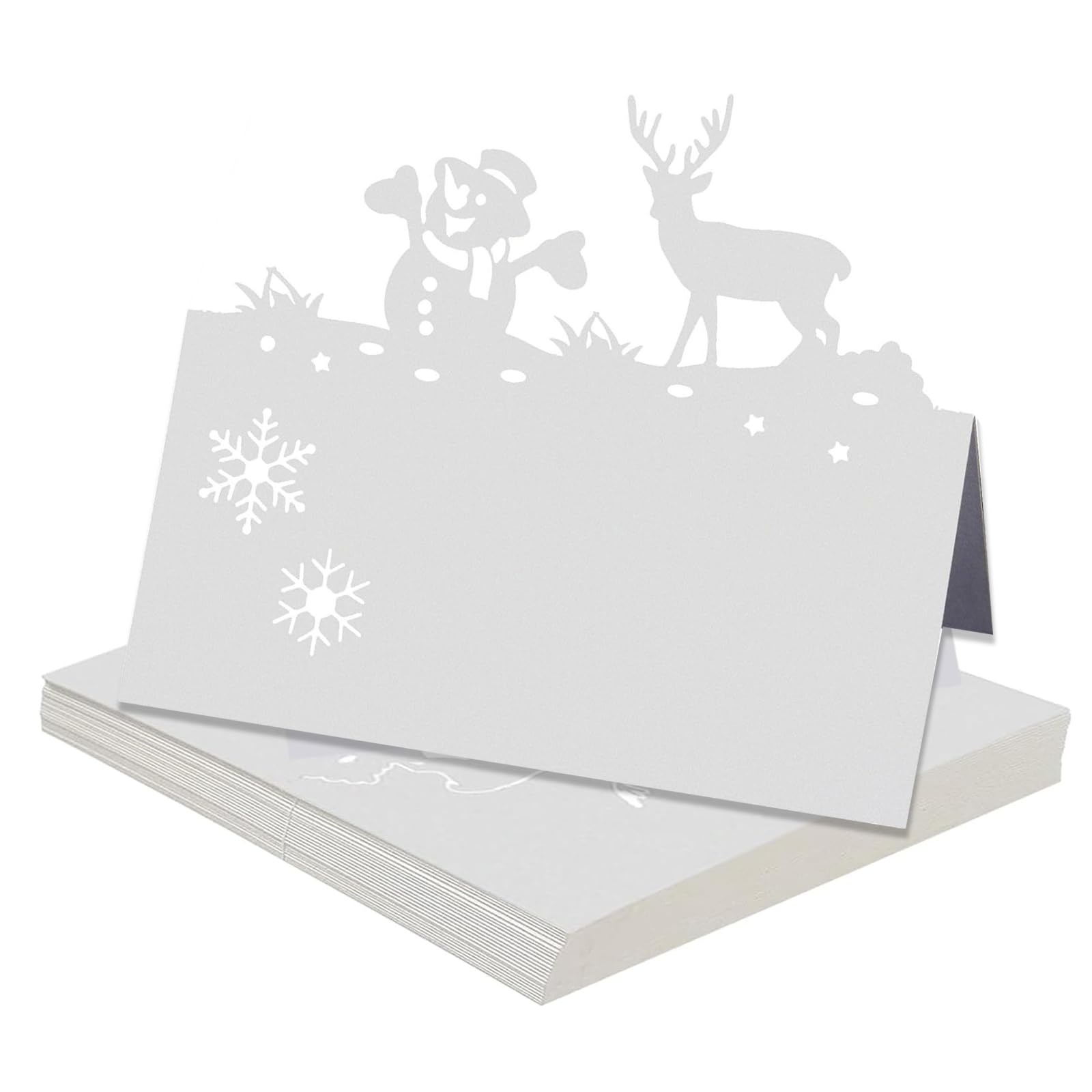 50 Pcs Christmas Place Cards, Place Cards, Christmas Place Cards for Table, Name Place Cards for Table Place Cards Table Name Cards Use for Christmas Party Table Place Name Cards Decoration