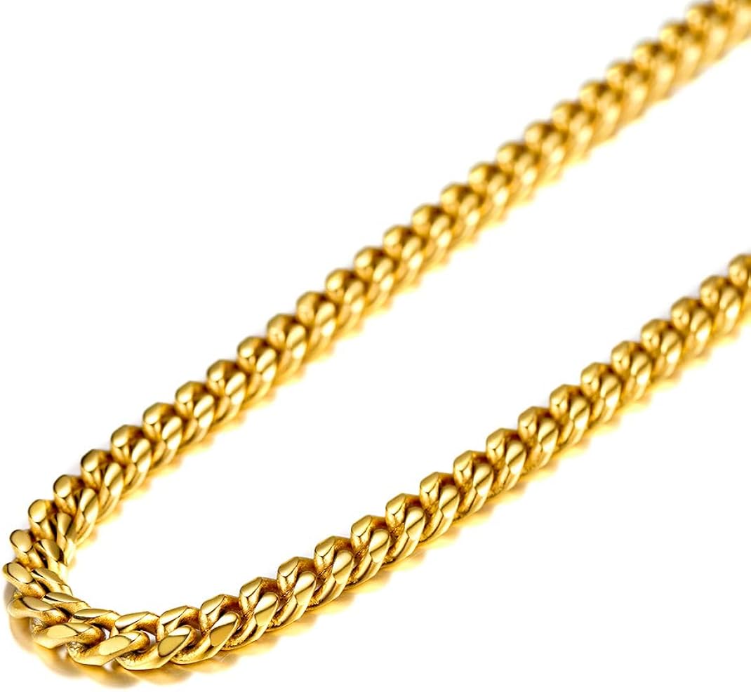 GoldChic Jewelry Miami Cuban Chain For Men & Women, Chunky Hip Hop Jewelry, 6mm - 18K Gold Plated, 61cm (24 inches) - Image 4