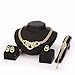 MOOCHI Women Gold Plated African Golden Rings Jewelry Set
